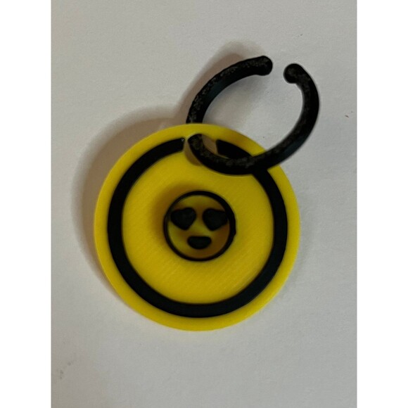 Emoji Drink Glass Markers Charms 6 Pieces 3D Printed - Picture 6 of 8